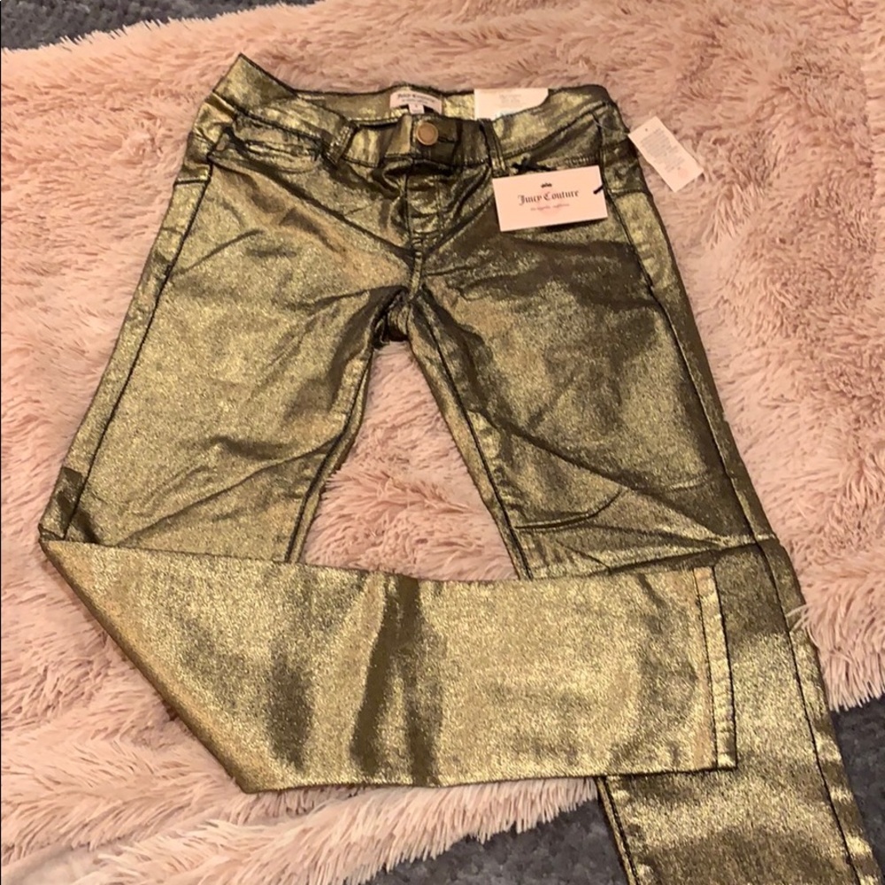 NWT Juicy Couture shiny gold pants